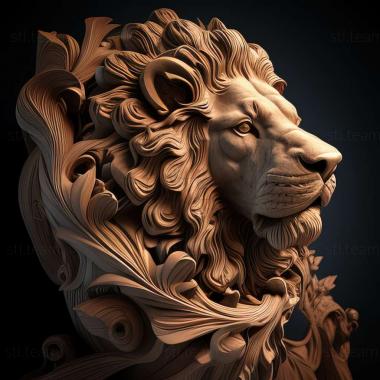 3D model lion (STL)